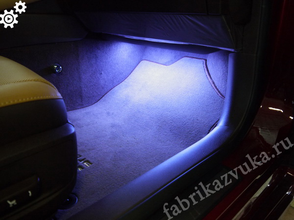 Установка подсветки в ноги Lexus ES VI 200
