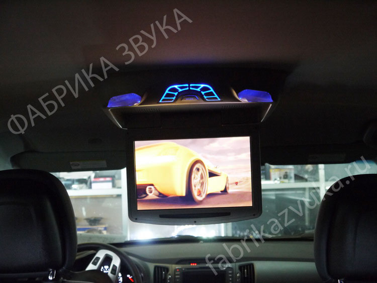 Потолочный монитор - установка на Kia Sportage