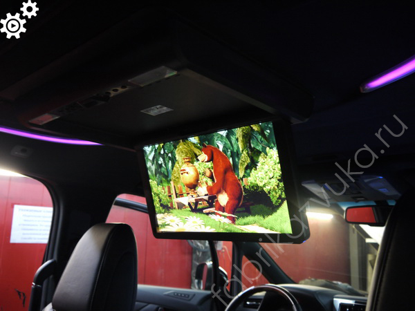 Установка потолочного монитора в Toyota Alphard III