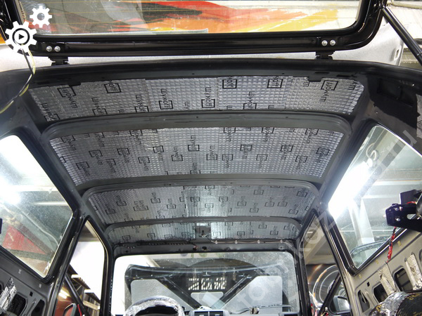 Виброизоляция потолка Lada 4x4 Niva