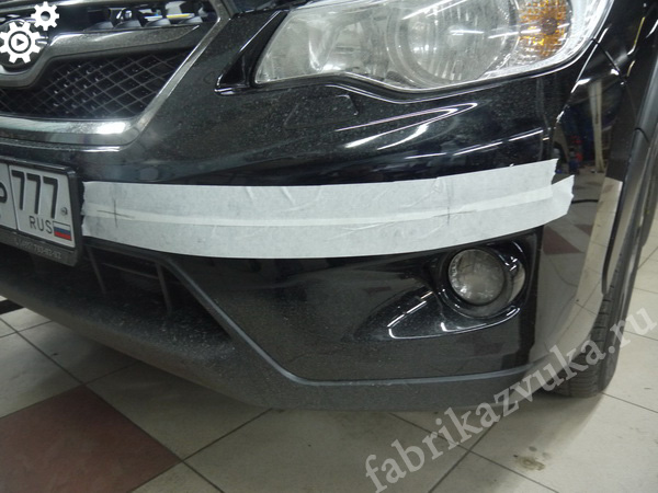 Процесс установки переднего парктроника Subaru XV