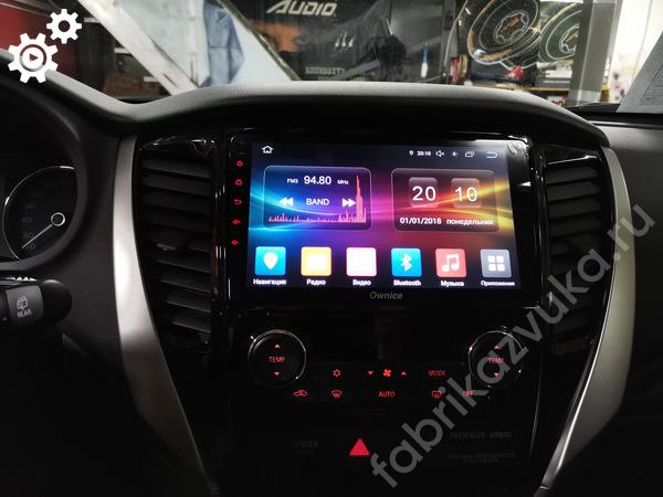 Магнитола на Андроиде в Mitsubishi Pajero Sport III