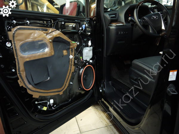 Двери Toyota Alphard III до шумоизоляции
