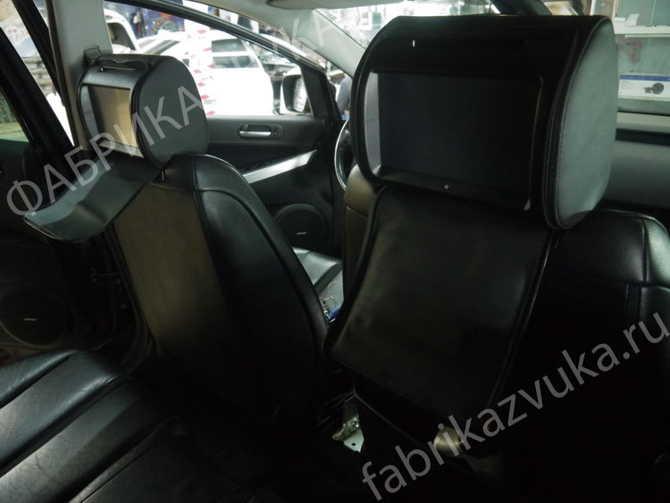 Установка подголовников с мониторами Mazda CX-7