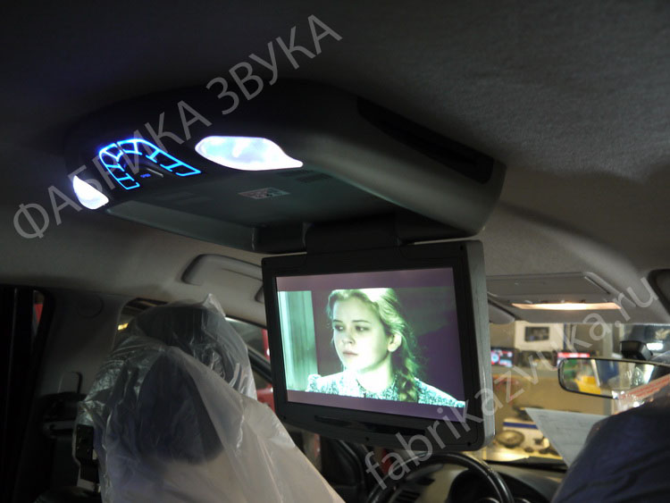 Установка потолочного монитора в Mitsubishi Pajero Sport