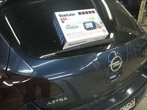 Установка системы сигнализации Opel Astra