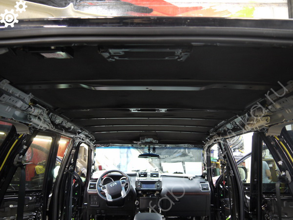 Второй слой изоляции потолка | Toyota LC Prado 150 I Рестайлинг