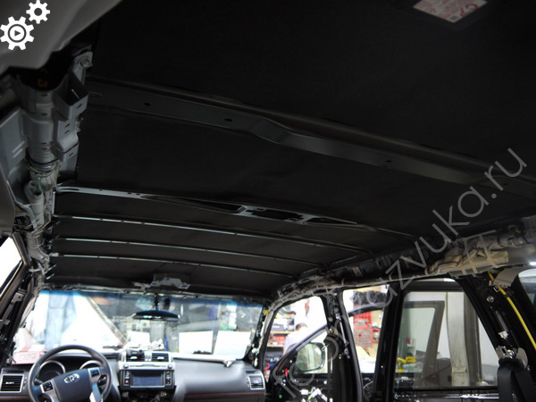 Шумоизоляция потолка | Toyota LC Prado 150 I Рестайлинг